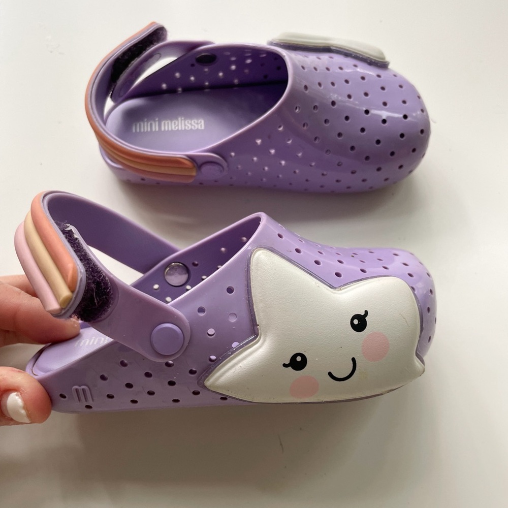 Mini Melissa Sweat Dream Jelly Shoes for kids size 8